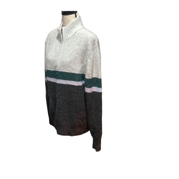 Goodfellow & Co. Color Block Gray and Green Turtleneck Women’s Sweater Size L - Picture 6 of 10